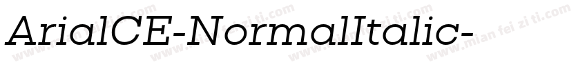 ArialCE-NormalItalic字体转换
