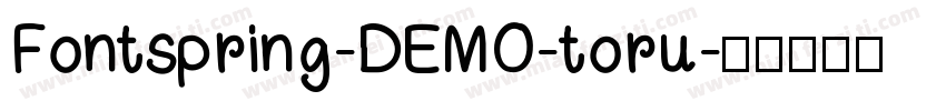 Fontspring-DEMO-toru字体转换