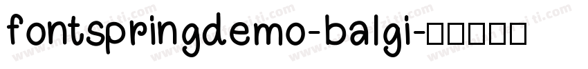 fontspringdemo-balgi字体转换