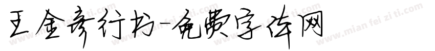王金彦行书字体转换