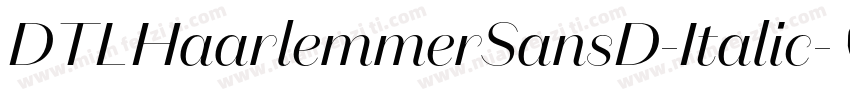 DTLHaarlemmerSansD-Italic字体转换
