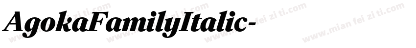 AgokaFamilyItalic字体转换