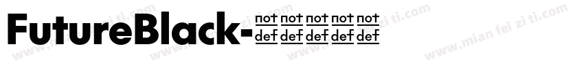 FutureBlack字体转换