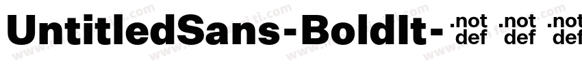 UntitledSans-BoldIt字体转换