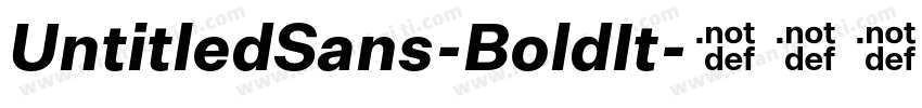 UntitledSans-BoldIt字体转换