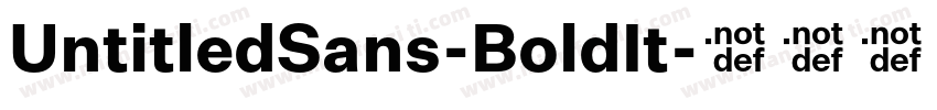 UntitledSans-BoldIt字体转换
