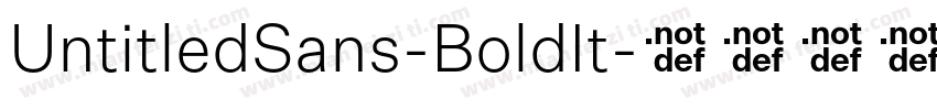 UntitledSans-BoldIt字体转换