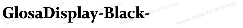 GlosaDisplay-Black字体转换