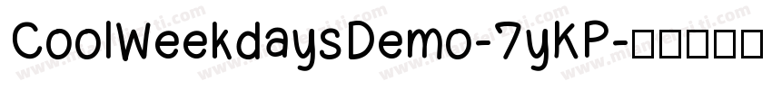 CoolWeekdaysDemo-7yKP字体转换