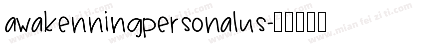 awakenningpersonalus字体转换
