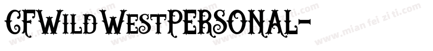 CFWildWestPERSONAL字体转换