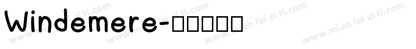 Windemere字体转换