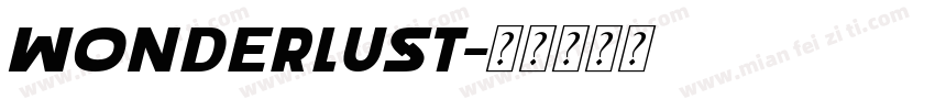Wonderlust字体转换