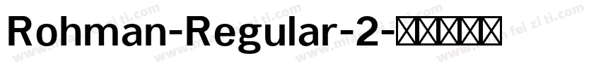 Rohman-Regular-2字体转换