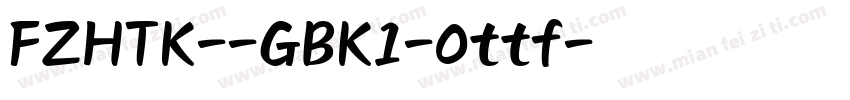 FZHTK--GBK1-0ttf字体转换