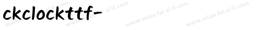 ckclockttf字体转换