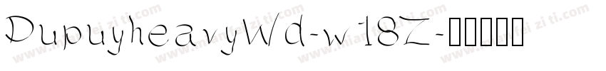 DupuyheavyWd-w18Z字体转换
