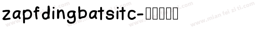 zapfdingbatsitc字体转换