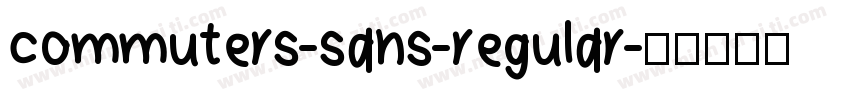 commuters-sans-regular字体转换