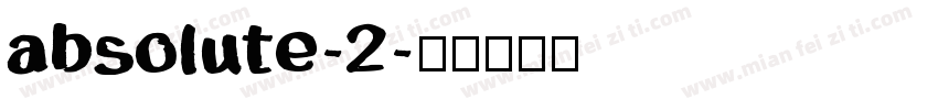 absolute-2字体转换