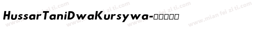 HussarTaniDwaKursywa字体转换