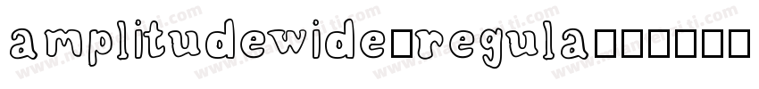amplitudewide-regula字体转换