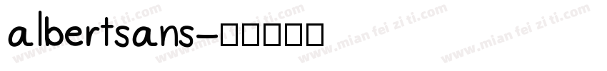 albertsans字体转换