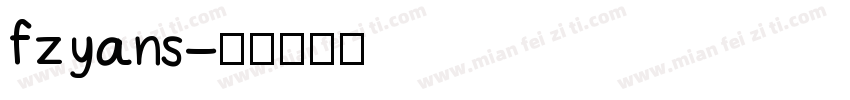 fzyans字体转换