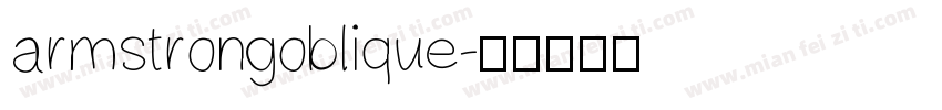 armstrongoblique字体转换