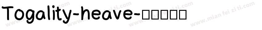 Togality-heave字体转换