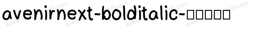 avenirnext-bolditalic字体转换