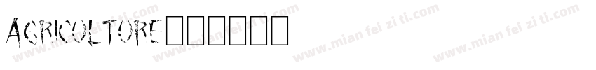 Agriculture字体转换