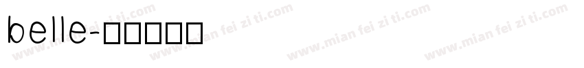 belle字体转换