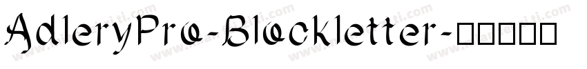 AdleryPro-Blockletter字体转换