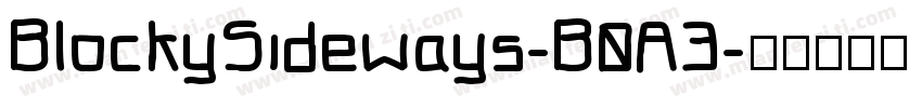 BlockySideways-B0A3字体转换