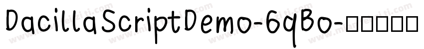 DacillaScriptDemo-6qBo字体转换