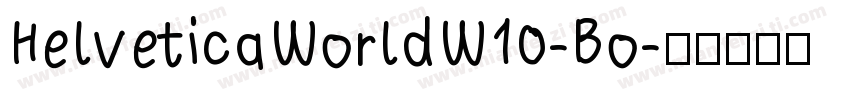 HelveticaWorldW10-Bo字体转换