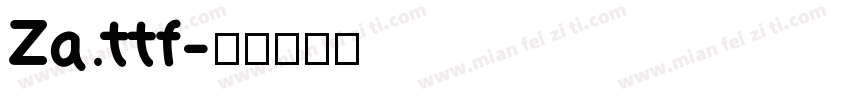 Za.ttf字体转换