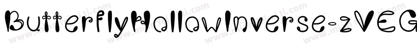ButterflyHollowInverse-zVEG字体转换
