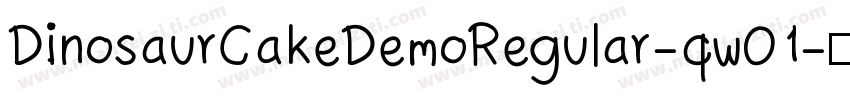 DinosaurCakeDemoRegular-qw01字体转换