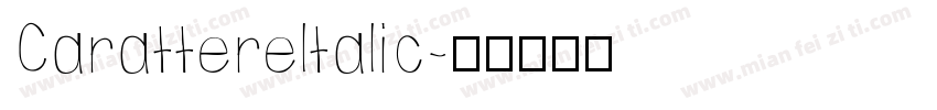 Carattereltalic字体转换