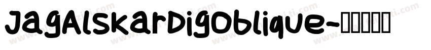 JagAlskarDigOblique字体转换