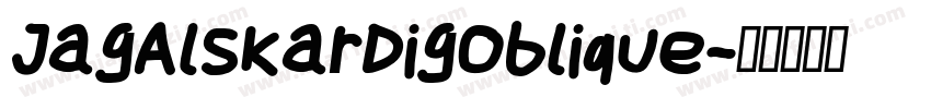JagAlskarDigOblique字体转换