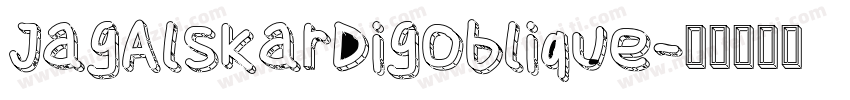 JagAlskarDigOblique字体转换
