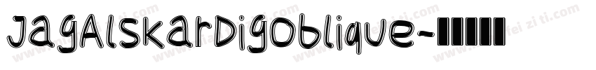 JagAlskarDigOblique字体转换