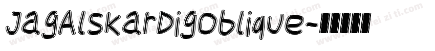 JagAlskarDigOblique字体转换