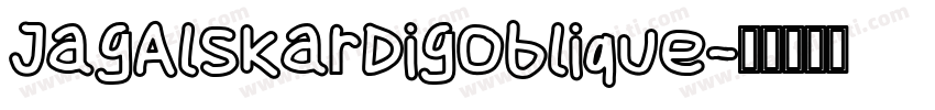 JagAlskarDigOblique字体转换