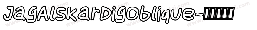 JagAlskarDigOblique字体转换
