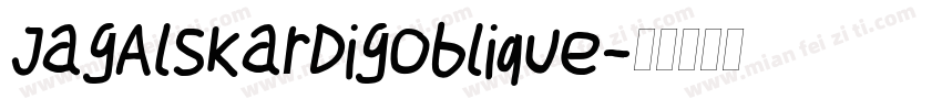 JagAlskarDigOblique字体转换
