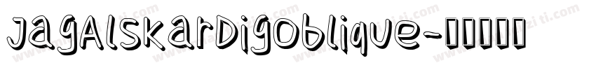 JagAlskarDigOblique字体转换
